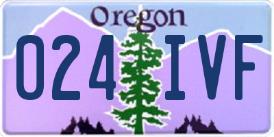 OR license plate 024IVF