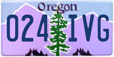 OR license plate 024IVG
