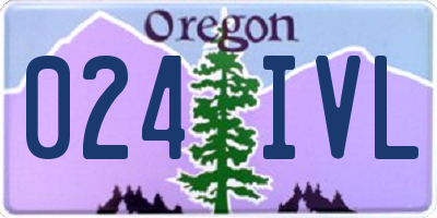 OR license plate 024IVL