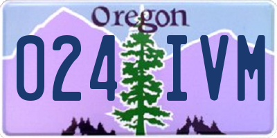 OR license plate 024IVM