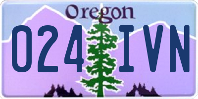 OR license plate 024IVN