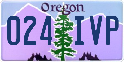 OR license plate 024IVP