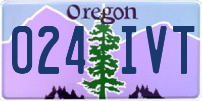 OR license plate 024IVT