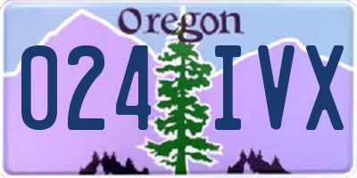 OR license plate 024IVX