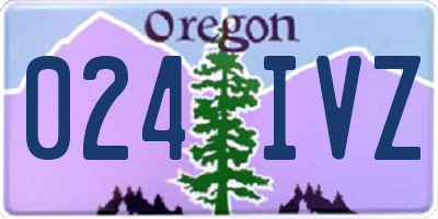 OR license plate 024IVZ