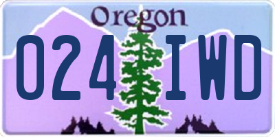 OR license plate 024IWD