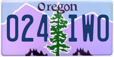 OR license plate 024IWO