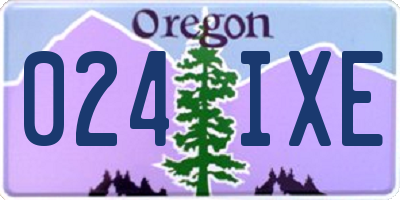 OR license plate 024IXE