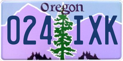 OR license plate 024IXK