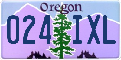 OR license plate 024IXL