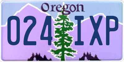 OR license plate 024IXP