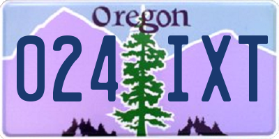 OR license plate 024IXT