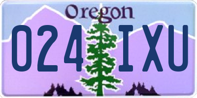 OR license plate 024IXU