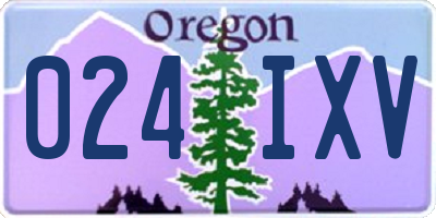 OR license plate 024IXV