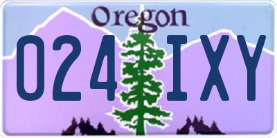OR license plate 024IXY