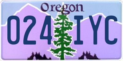 OR license plate 024IYC