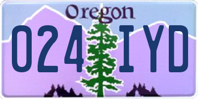 OR license plate 024IYD