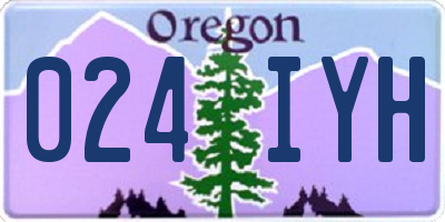 OR license plate 024IYH
