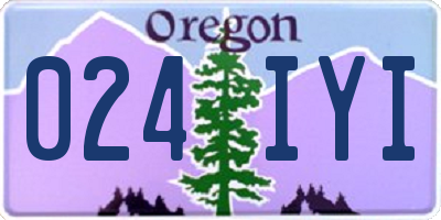 OR license plate 024IYI