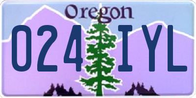 OR license plate 024IYL