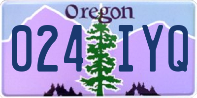 OR license plate 024IYQ