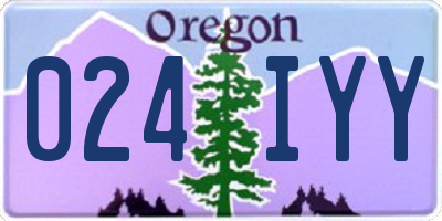 OR license plate 024IYY