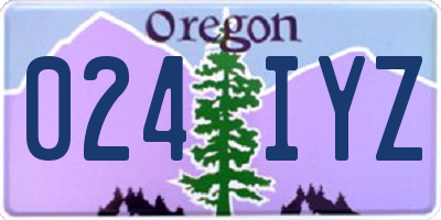 OR license plate 024IYZ