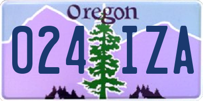 OR license plate 024IZA