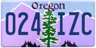 OR license plate 024IZC