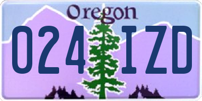 OR license plate 024IZD