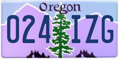 OR license plate 024IZG