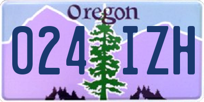 OR license plate 024IZH
