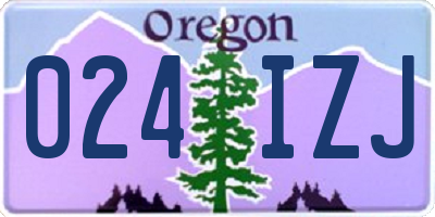 OR license plate 024IZJ