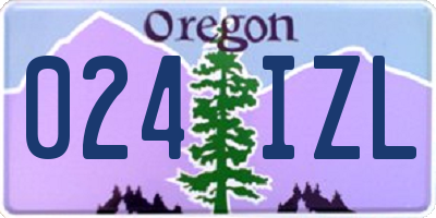OR license plate 024IZL