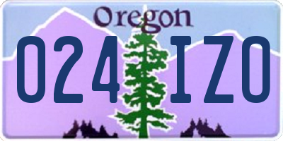 OR license plate 024IZO