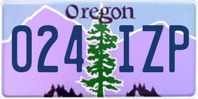 OR license plate 024IZP