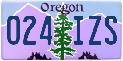 OR license plate 024IZS