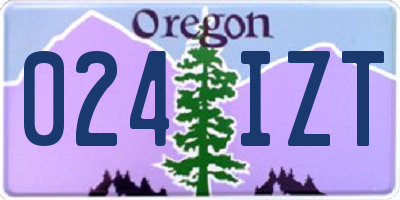 OR license plate 024IZT