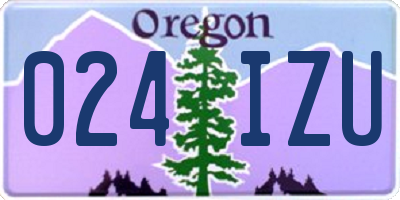 OR license plate 024IZU