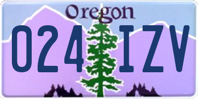 OR license plate 024IZV