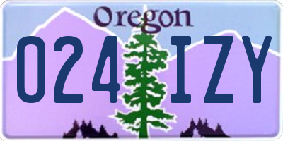 OR license plate 024IZY