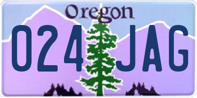 OR license plate 024JAG