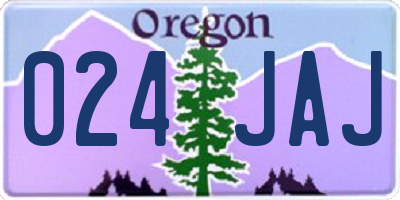 OR license plate 024JAJ