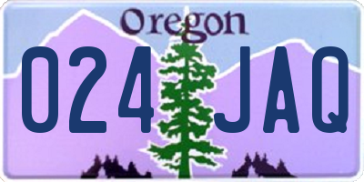 OR license plate 024JAQ