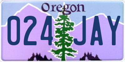 OR license plate 024JAY