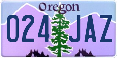 OR license plate 024JAZ