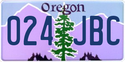 OR license plate 024JBC