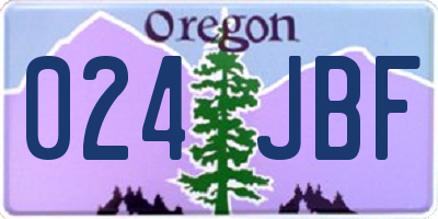 OR license plate 024JBF