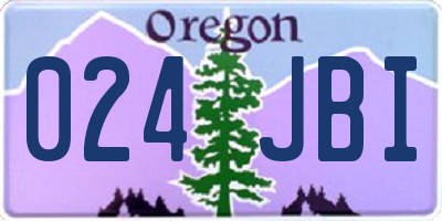 OR license plate 024JBI