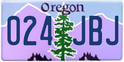 OR license plate 024JBJ